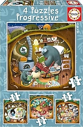 Educa Orman Masalları 12+16+20+25 Parça Kademeli Çocuk Puzzle