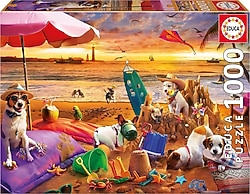 Educa Sahilde Oynayan Köpekler 1000 Parça Puzzle 20312
