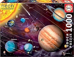Educa Solar System 1000 Parça Neon Puzzle 14461