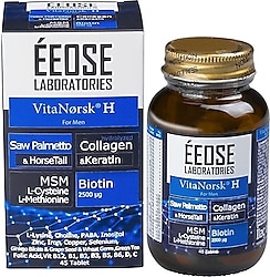 Eeose Vitanorsk H For Men Saç Dökülmesine Karşı 45 Tablet