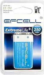 Efcell 250 mAh Ni-Mh 9V Şarjlı Pil