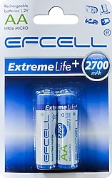 Efcell HR06 2700 mAh 2'li Şarjlı AA Kalem Pil