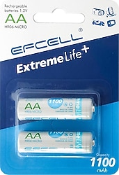 Efcell HR06 1100 mAh 2'li Şarjlı AA Kalem Pil