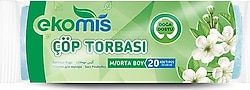 Ekomis 20 Adet Orta Boy 55x60 cm Çöp Torbası