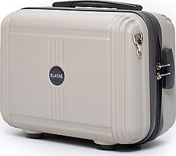 Elatae Premium V303 Polipropilen Bej Antrasit Makyaj Valizi