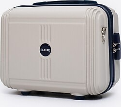 Elatae Premium V303 Polipropilen Bej Lacivert Makyaj Valizi