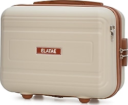 Elatae Premium V305 ABS Bej Camel Makyaj Valizi