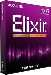 Elixir 11152 Nanoweb Bronz 10-47 12 Telli Akustik Gitar Teli