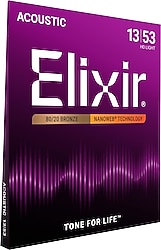 Elixir 11182 Nanoweb Bronz 13-53 Akustik Gitar Teli