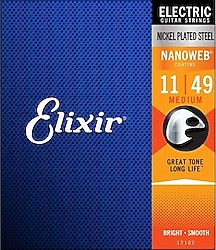 Elixir 12102 Nanoweb Medium 11-49 Elektro Gitar Teli