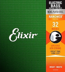 Elixir 15332 Nanoweb Medium 32 Tek Bas Gitar Teli