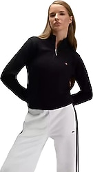 Ellesse EF557-BK Yarım Fermuarlı Siyah Kadın Sweatshirt
