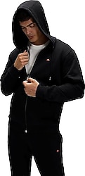Ellesse EM581-BK Kapüşonlu Tam Fermuarlı Siyah Erkek Sweatshirt