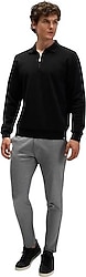 Ellesse EM602-BK Yarım Fermuarlı Siyah Erkek Sweatshirt