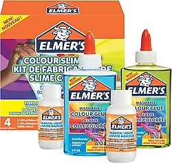  Elmer's Colour Changing Slime Kit, Slime Supplies Include  Colour Changing Glue, with Magical Liquid Slime Activator, Activates with  UV Light