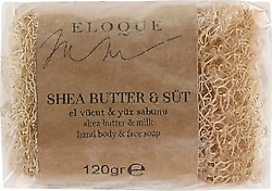 Eloque %100 Doğal Shea Butter & Süt 120 gr Kabak Lifli Sabun
