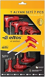 Eltos TAS007 7 Parça T Tipi Düz Alyan Anahtar Takımı