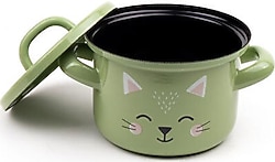 Emaylab Little Cat 12 cm Mini Emaye Bebek Tenceresi
