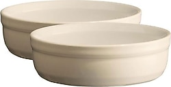Emile Henry EH024013 Creme Brulee Ekru 12 cm Yuvarlak 2'li Fırın Kabı