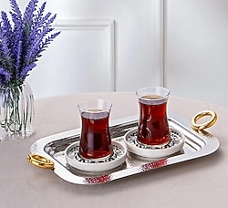 Emsan Akasya Çay Tepsisi