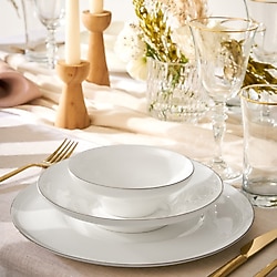 Emsan Alicia Fine Bone Platin 18 Parça 6 Kişilik Yemek Takımı