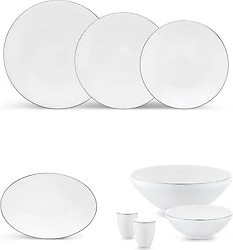 Emsan Alya New Bone Fileli 53 Parça 12 Kişilik Yemek Takımı