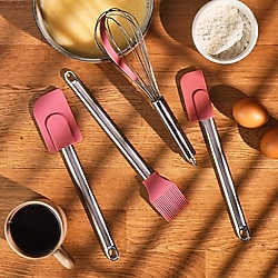 Emsan Bakery Pembe 4 Parça Pasta Hazırlık Seti