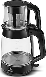 Emsan Glass Tea XL 2in1 Shiny Black 1900 W Cam Çay Makinesi