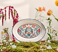 Emsan Hasbahçe 25 cm Kayık Tabak