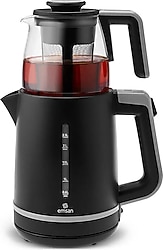 Emsan Maxi Tea XL 2in1 Space Gray 1700 W Cam Demlikli Çay Makinesi