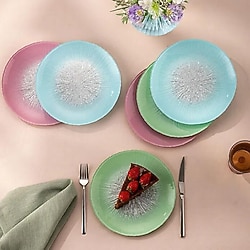 Emsan Pastel 21 cm 6'lı Cam Pasta Tabağı