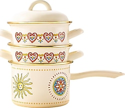 Emsan Solemar 14 cm Emaye Midi Tencere Seti