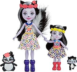 Enchantimals Kız Kardeş Bebekler Sage Skunk & Caper HCF82