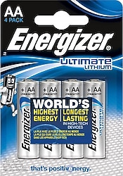 Energizer E91 Ultimate Lityum AA 4'lü Kalem Pil
