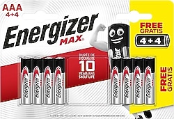 Energizer Max 8'li Alkalin AAA İnce Kalem Pil