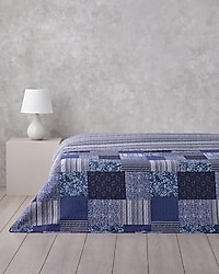 English Home Bleublanc Patch Tek Kişilik Yatak Örtüsü