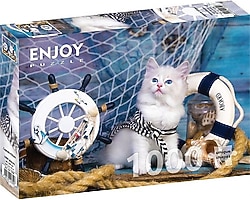 Enjoy Kaptan Kedi Yavrusu 1000 Parça Puzzle