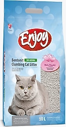 Enjoy Bebek Pudrası Kokulu 10 lt Bentonit Kedi Kumu