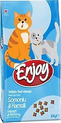 Enjoy Somonlu ve Hamsili 10 kg Yetişkin Kedi Maması