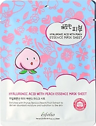 Esfolio Hyalüronik Asit ve Şeftali Özü Nemlendirici Kağıt Maske