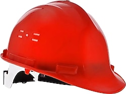 Essafe GE-1548 Vidalı Hava Delikli Kırmızı Baret