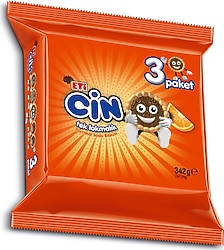 Eti Cin Portakallı Bisküvi 3x114 gr