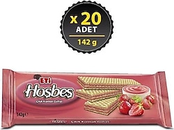 Eti Hoşbeş Çilek Kremalı Gofret 142 gr 20'li