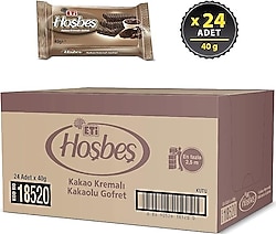 Eti Hoşbeş Kakao Kremalı Gofret 40 gr 24'lü