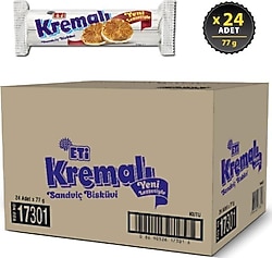 Eti Kremalı 77 gr 24'lü Paket Bisküvi