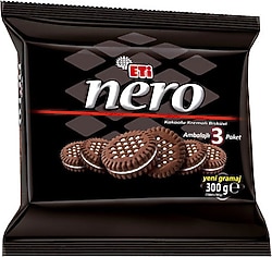 Eti Nero Kakaolu Kremalı Bisküvi 3x100 gr