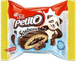 Eti Petito Sosbom Çikolatalı Pasta 50 gr