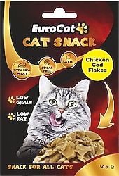 Eurocat Chicken Cod Flakes 50 gr Kedi Ödül Maması