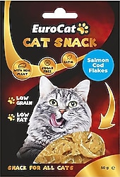 Eurocat Salmon Cod Flakes 50 gr Kedi Ödül Maması