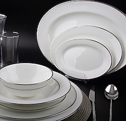 Evaliza Classic Platin 60 Parça 12 Kişilik Yemek Takımı